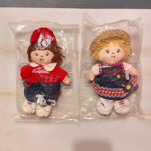 Vintage Campbell's Soup Kids Chef Collectible Plush Beanie Dolls